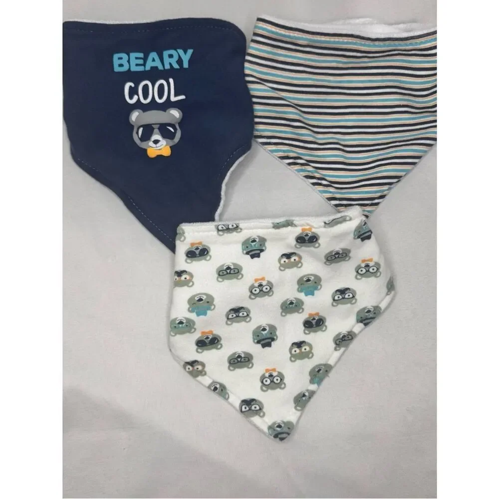Set of 3 Baby Bandana Drool Bibs
